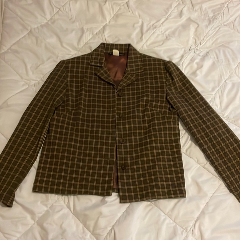 Simply irresistible plaid jacket .